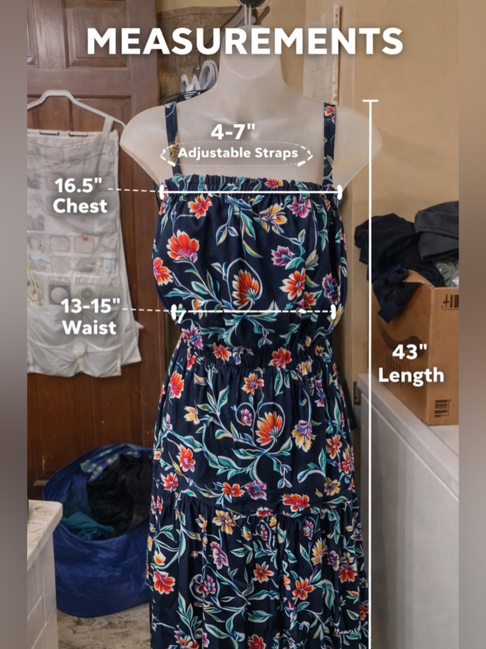 Ramy Brook Floral Tiered Midi Dress Small Black Boho Adjustable Strap Resort - Picture 2 of 9